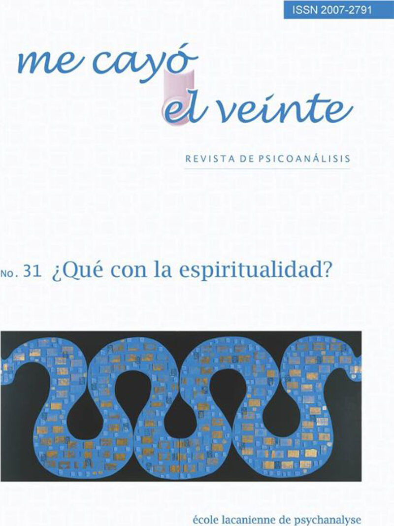 Portada de Me cayó el veinte. Revista de psicoanálisis no. 31