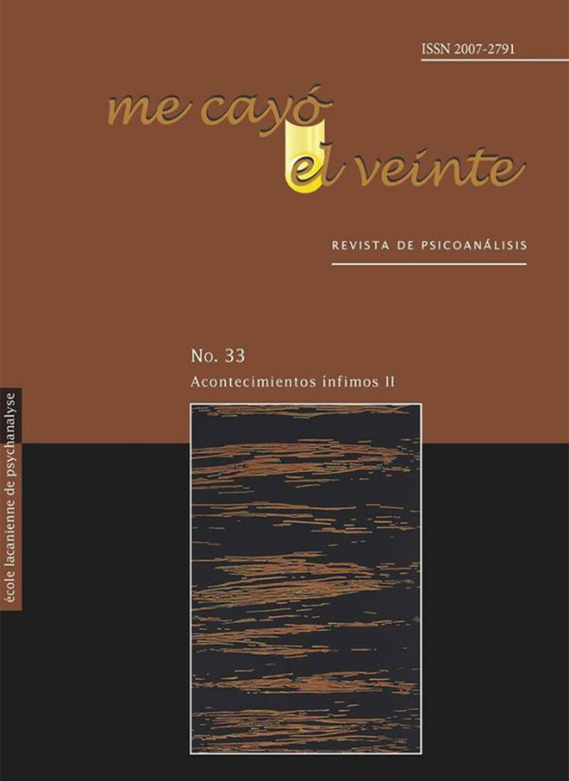 Portada de Me cayó el veinte. Revista de psicoanálisis no. 33