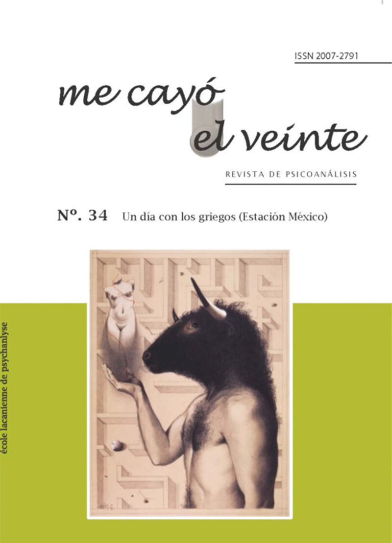 Portada de Me cayó el veinte. Revista de psicoanálisis no. 34