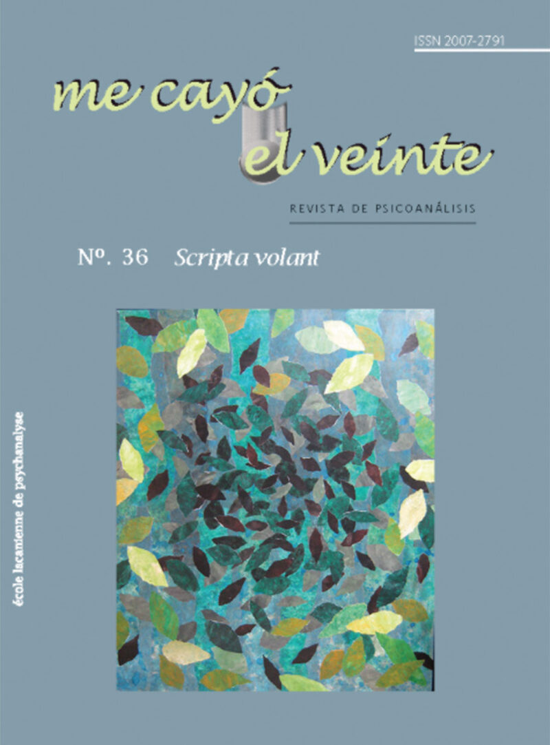 Portada de Me cayó el veinte. Revista de psicoanálisis no. 36 · Varios Autores