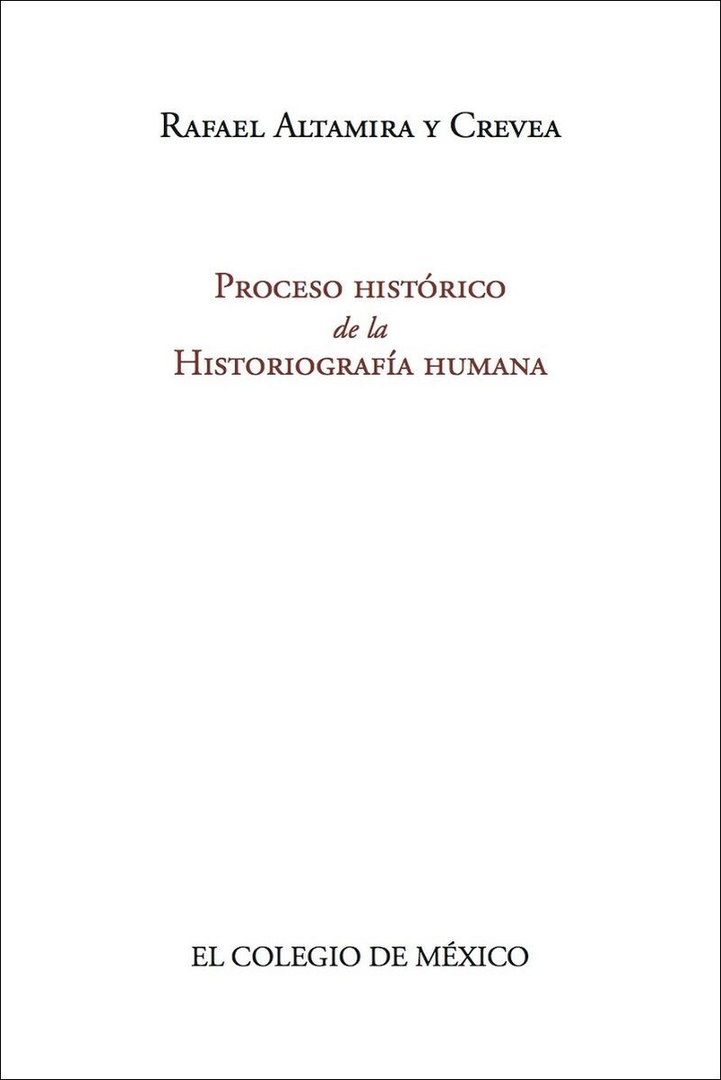 Portada de Proceso histórico de la Historiografía humana