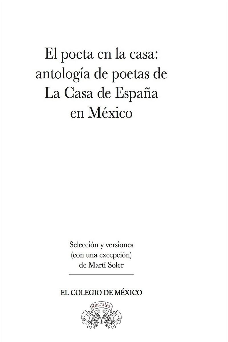 Portada de El poeta en la casa: