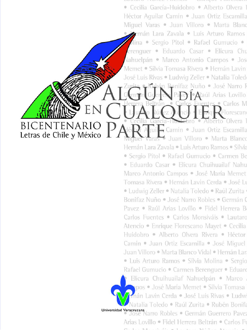 Portada de Algún día en cualquier parte. Encuentro literario Chile-México