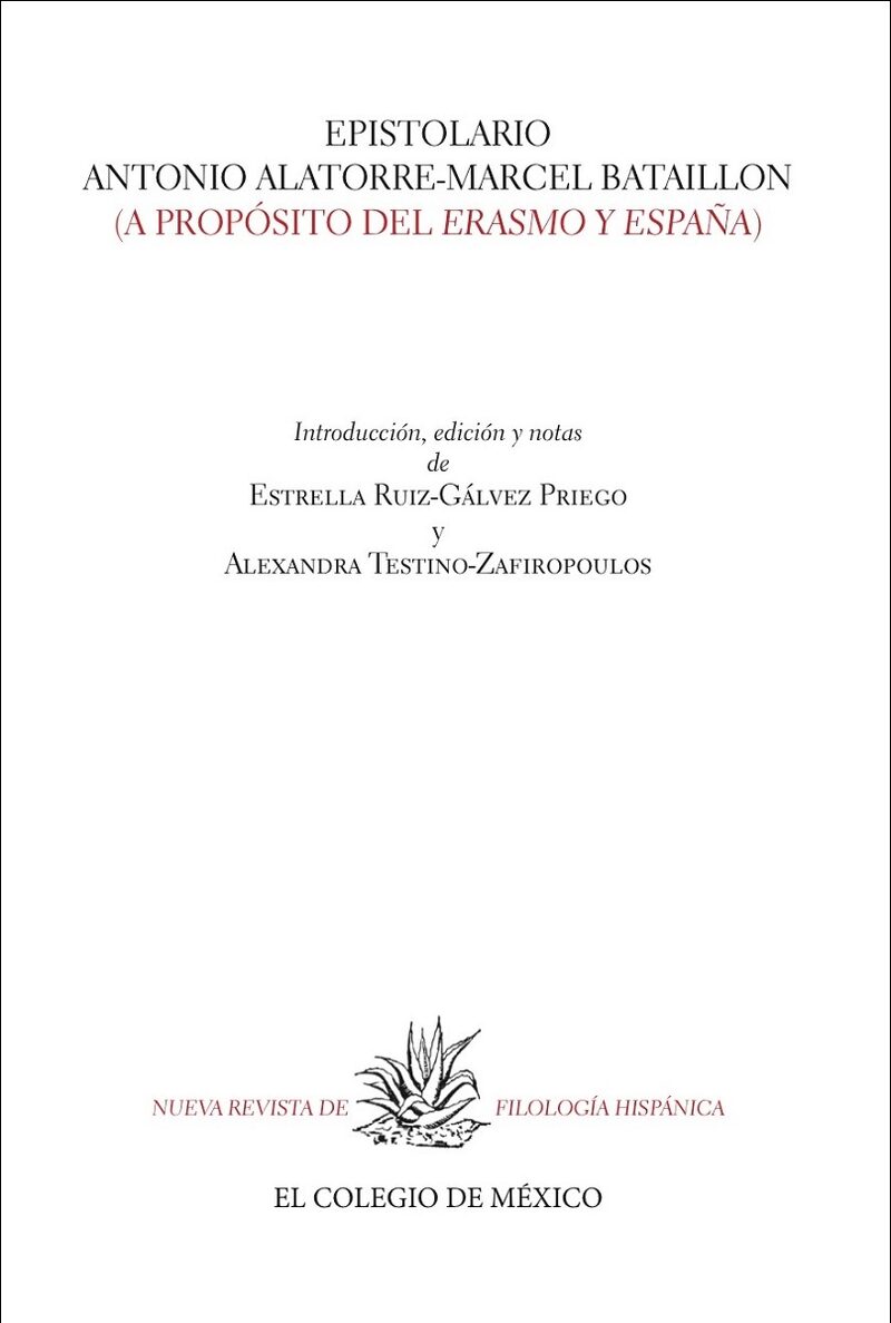 Portada de Epistolario Antonio Alatorre-Marcel Bataillon