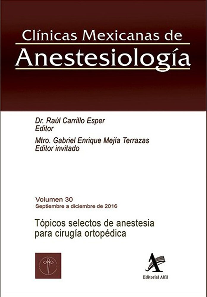 Portada de Tópicos selectos de anestesia para cirugía ortopédica