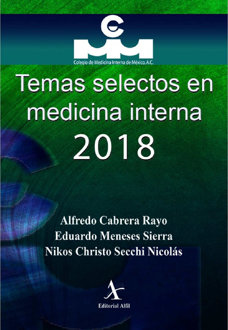 Portada de Temas selectos en medicina interna 2018 · Alfredo Cabrera Rayo