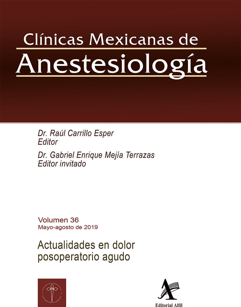 Portada de Actualidades en dolor posoperatorio agudo