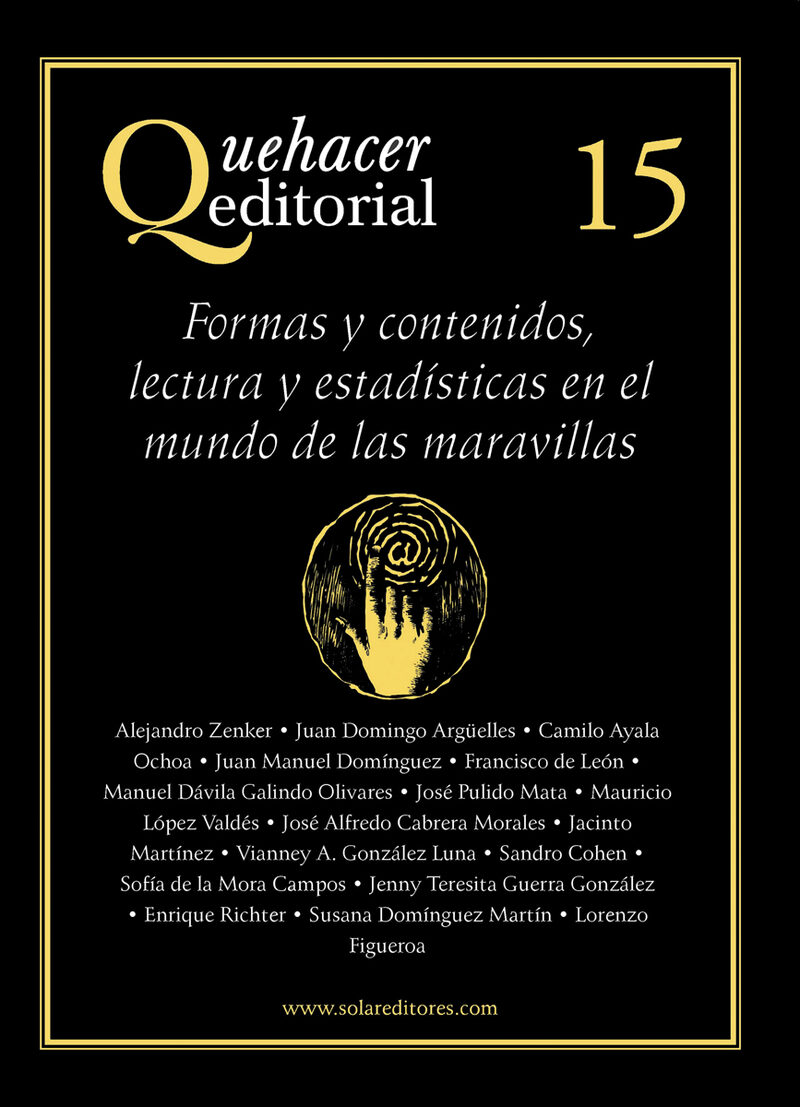 Portada de Quehacer editorial 15 · Alejandro Zenker