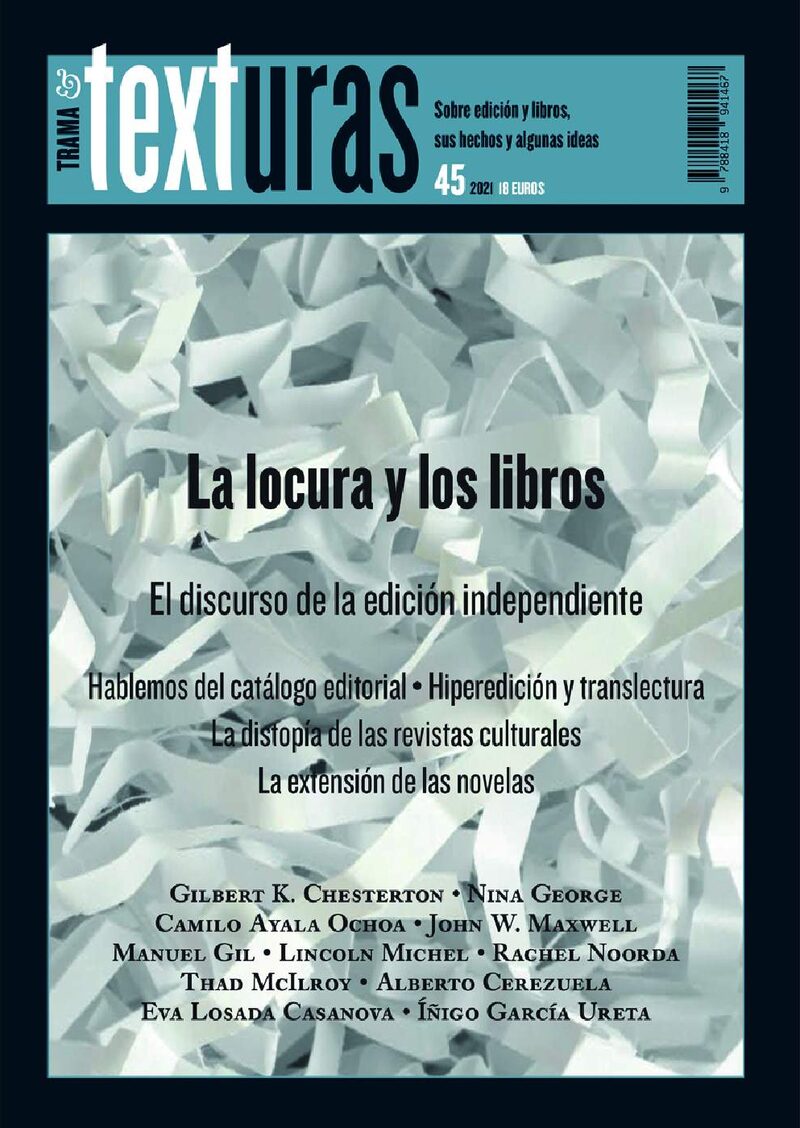 Portada de Texturas 45: La locura y los libros