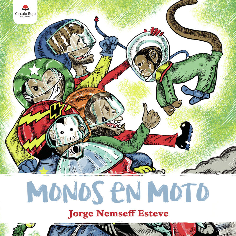 Portada de Monos en moto · JORGE NEMSEFF ESTEVE