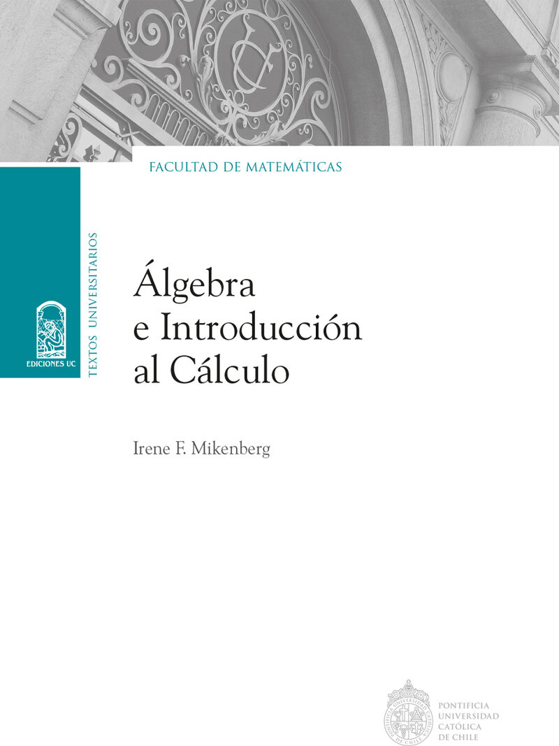 Portada de Álgebra e introducción al cálculo