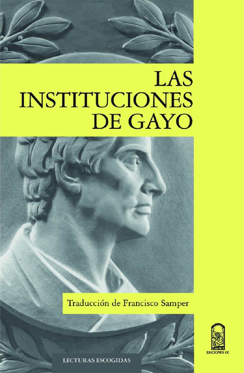 Portada de Las instituciones de Gayo