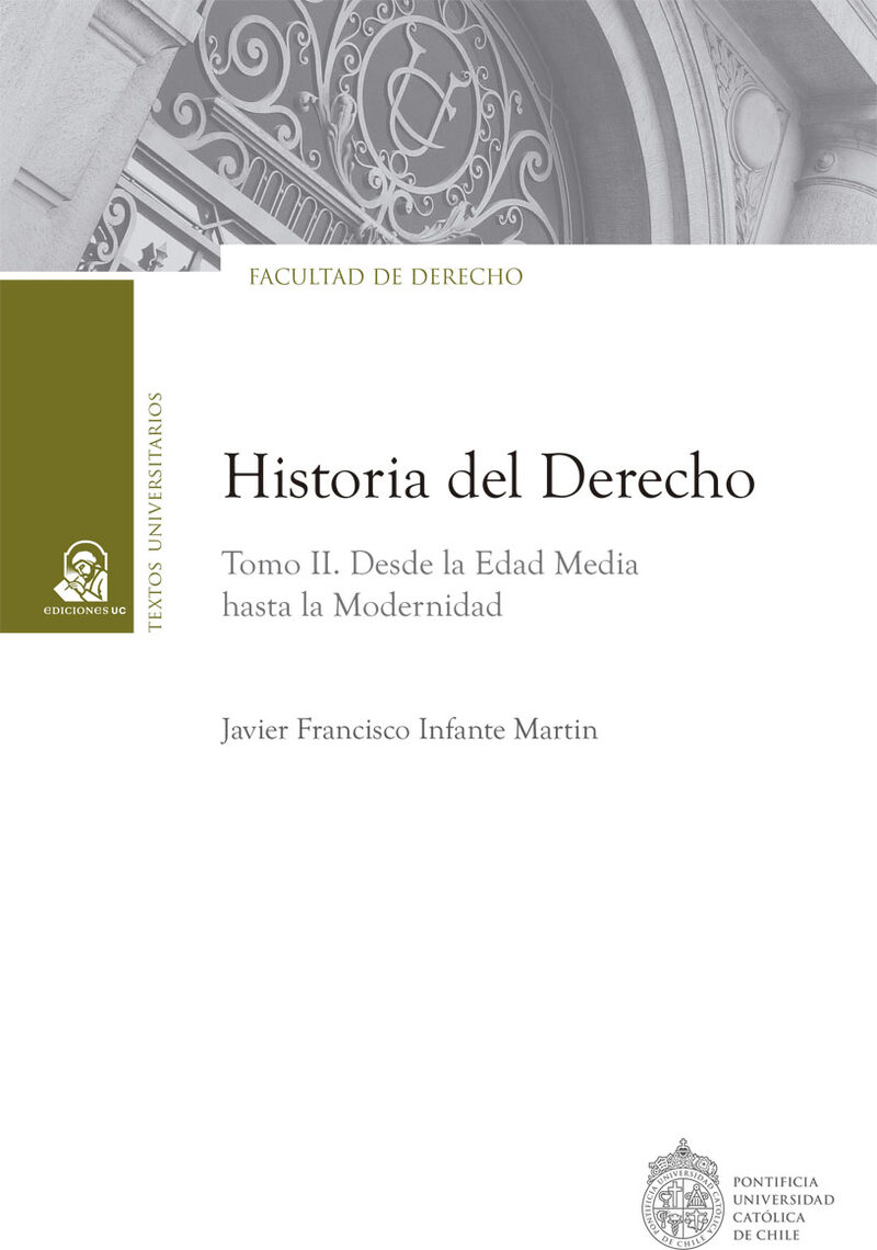 Portada de Historia del derecho · Javier Infante Martin