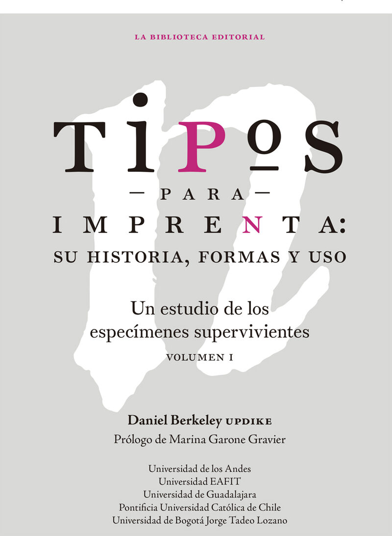 Portada de Tipos para imprenta