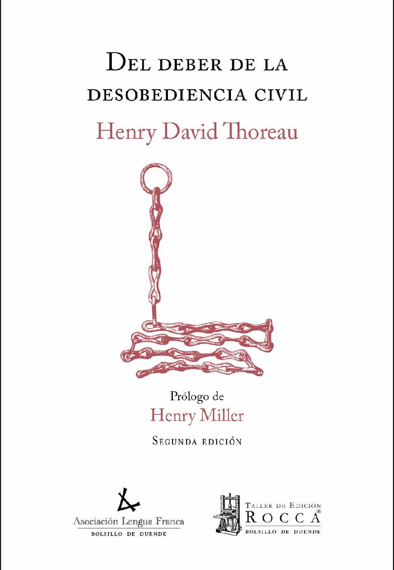 Portada de El deber de la desobediencia civil