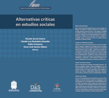 Portada de Alternativas críticas en estudios sociales