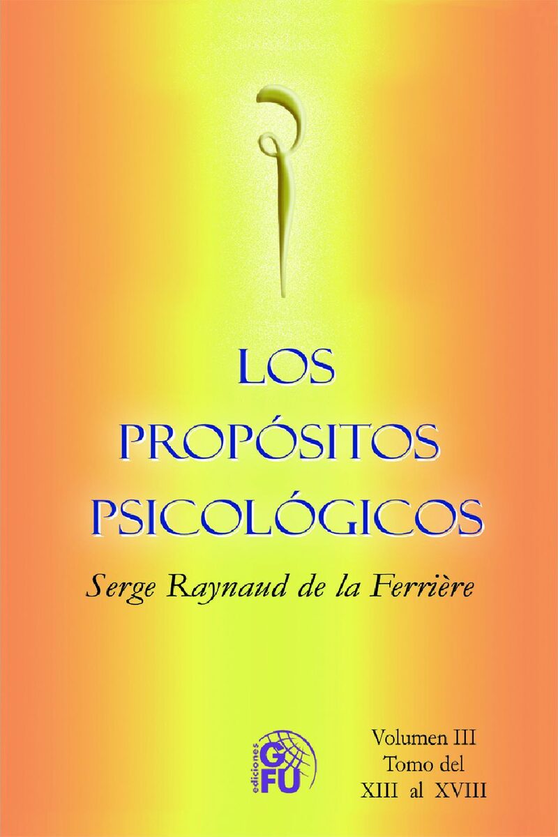 Portada de Propósitos Psicológicos Tomo III