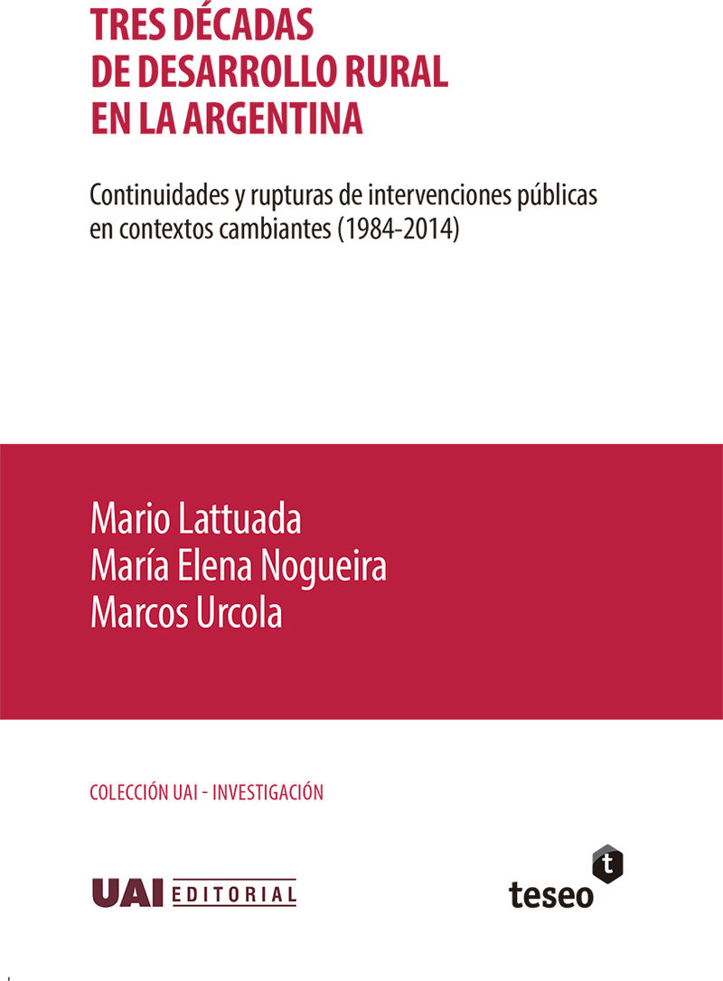 Portada de Tres décadas de desarrollo rural en la Argentina