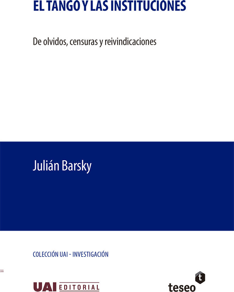 Portada de El tango y las instituciones