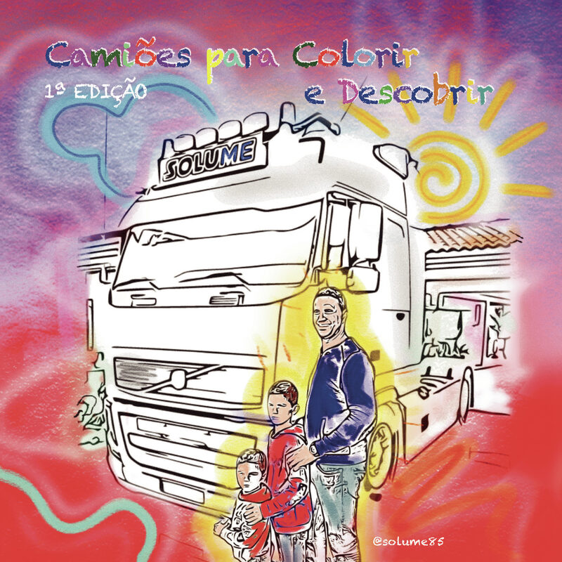 Portada de CamiÛões para Colorir e Descobrir